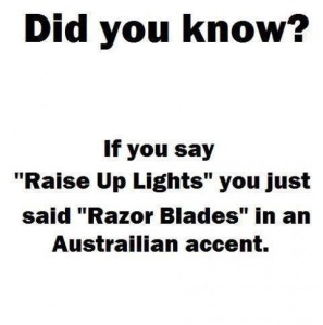 How do you say "Razor Blades" in Australian?